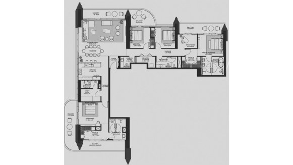 Apartment floor plan, 4 bedrooms in Atelis at d3 No. 11014 (2D)