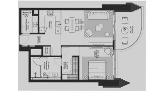 Apartment floor plan, 1 bedroom in Atelis at d3 No. 11008