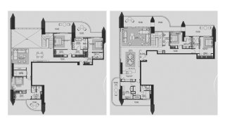 Penthouse floor plan, 5 bedrooms in Atelis at d3 No. 11016